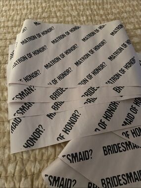 Bridal Party Sash - Light Pink Matron of Honor, Bridesmaid & Maid of Honor Set